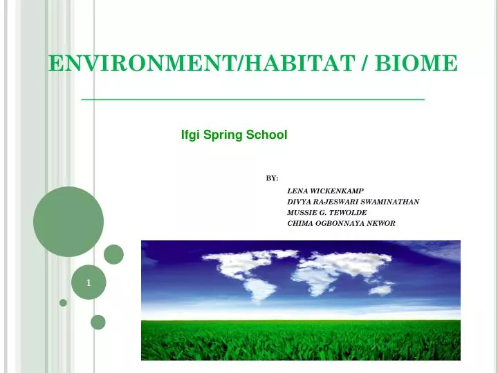 environment habitat biome