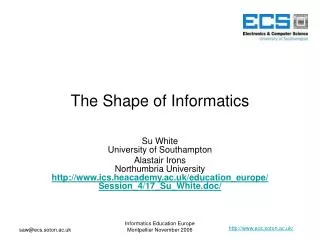 The Shape of Informatics