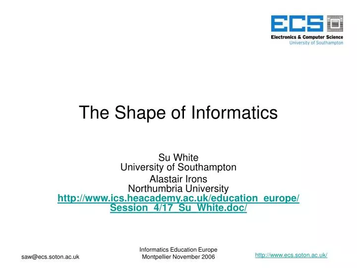 the shape of informatics