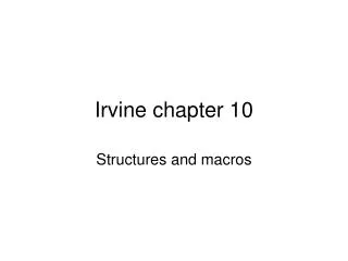 Irvine chapter 10