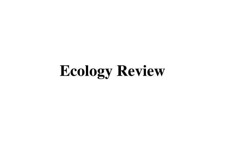 ecology review