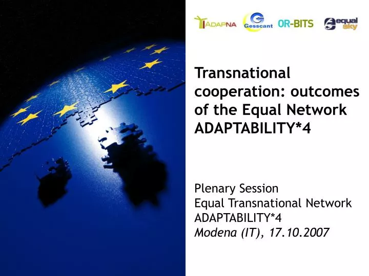 transnational cooperation outcomes of the equal network adaptability 4