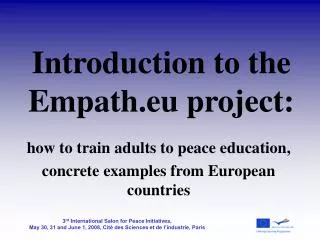 Introduction to the Empath.eu project: