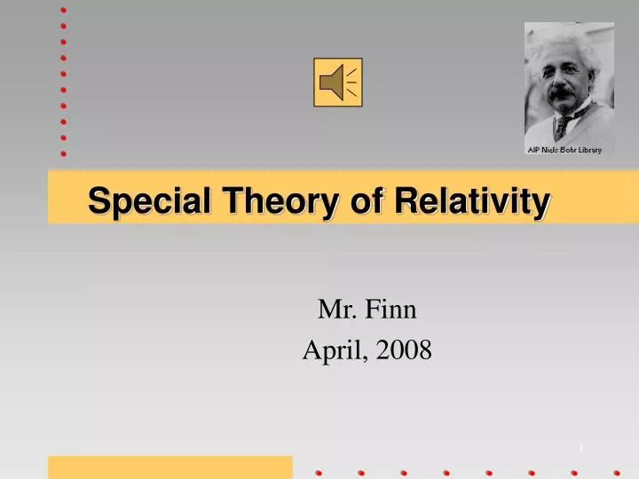 special theory of relativity