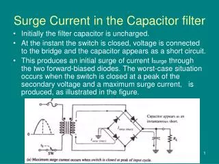 Surge Current in the Capacitor filter