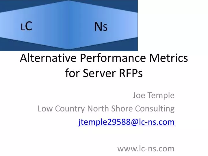 alternative performance metrics for server rfps