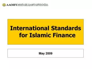 International Standards for Islamic Finance