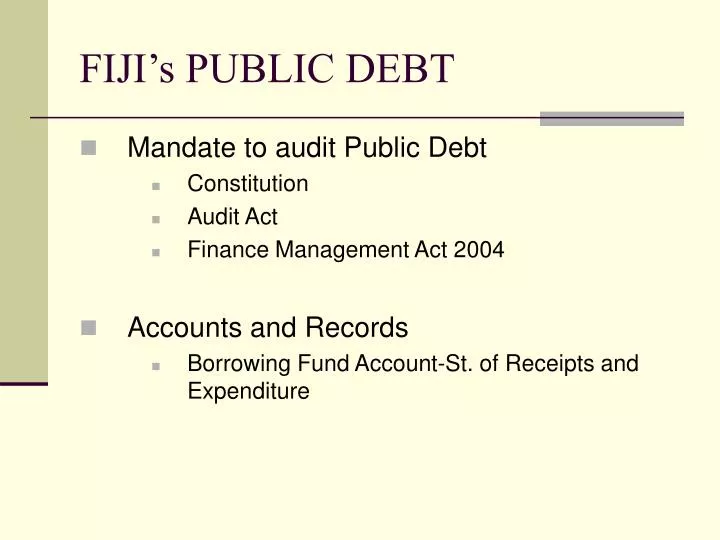 fiji s public debt