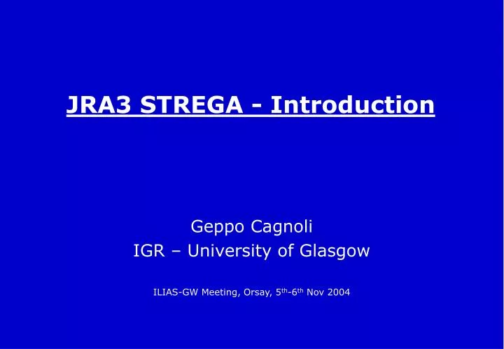 jra3 strega introduction