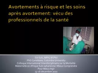 avortements risque et les soins apr s avortement v cu des professionnels de la sant
