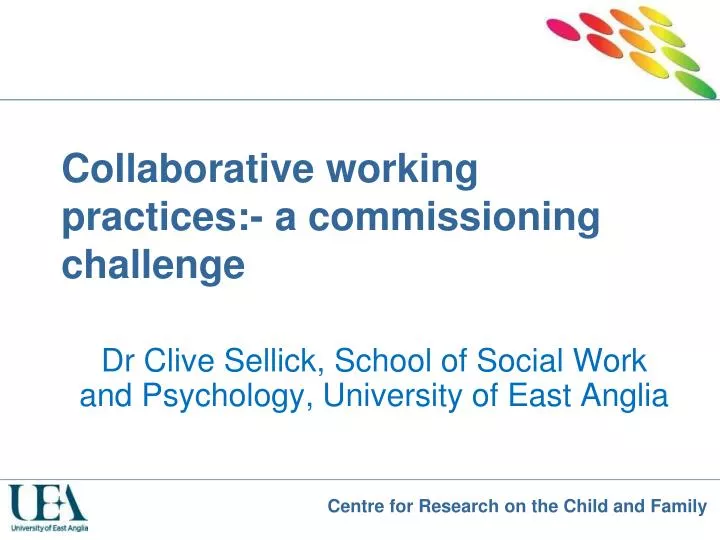 collaborative working practices a commissioning challenge