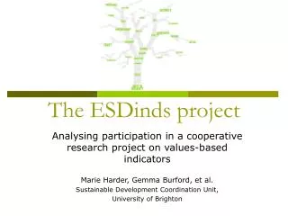 The ESDinds project