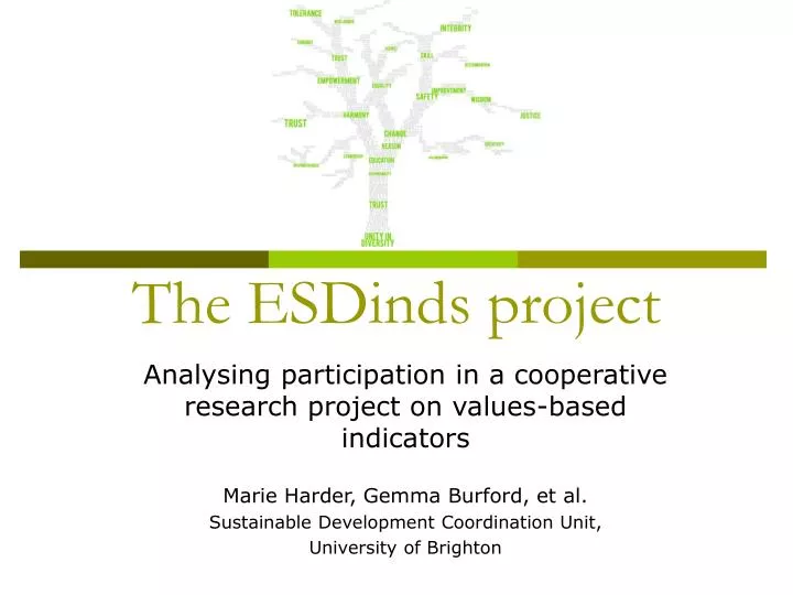 the esdinds project