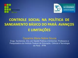 controle social na pol tica de saneamento b sico do par avan os e limita es