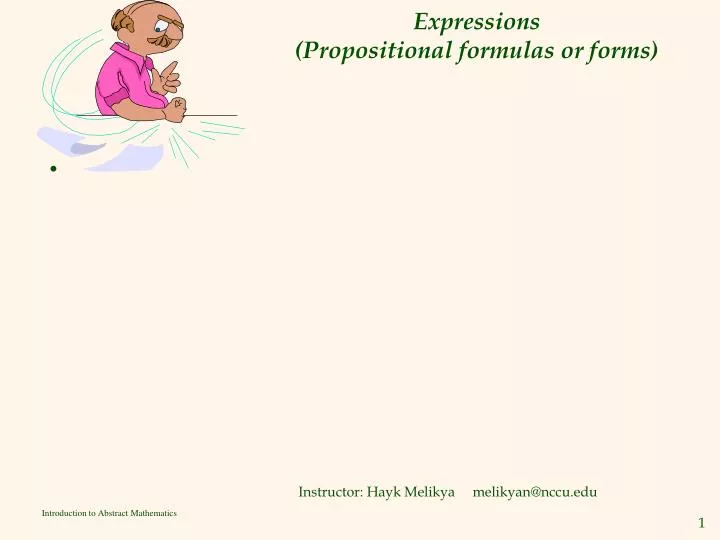 expressions propositional formulas or forms