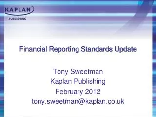 Financial Reporting Standards Update