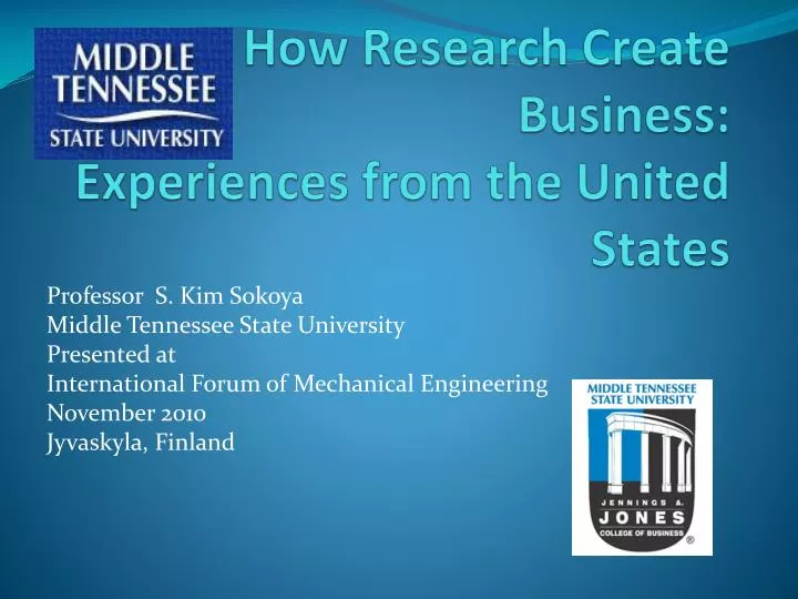 how research create business experiences from the united states