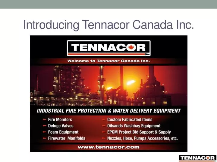 introducing tennacor canada inc