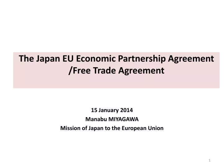the japan eu economic partnership agreement free trade agreement