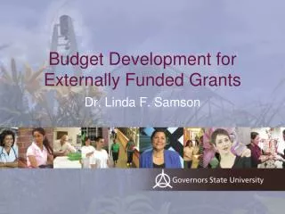 Budget Development for Externally Funded Grants