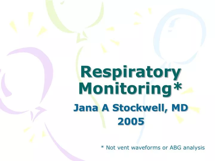 respiratory monitoring