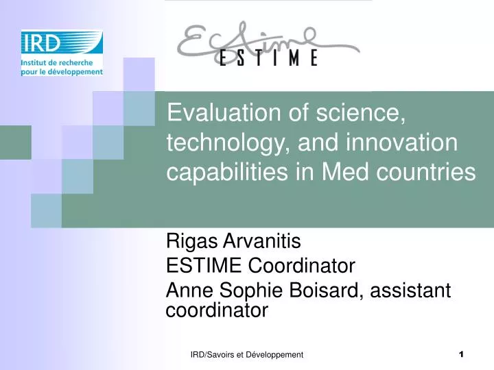 evaluation of science technology and innovation capabilities in med countries