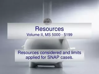 Resources Volume II, MS 5000 - 5199