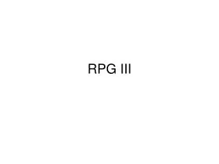 RPG III