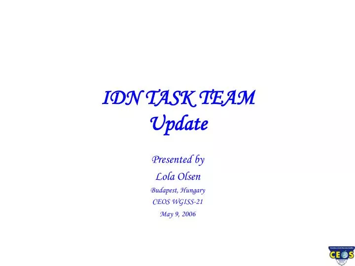 idn task team update