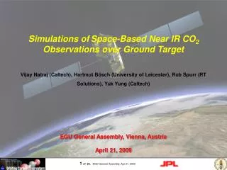 Simulations of Space-Based Near IR CO 2 Observations over Ground Target