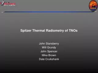 Spitzer Thermal Radiometry of TNOs