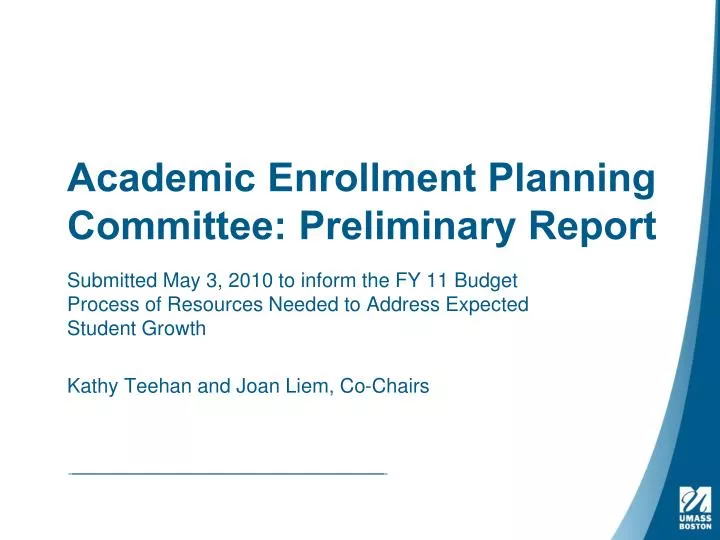 academic enrollment planning committee preliminary report