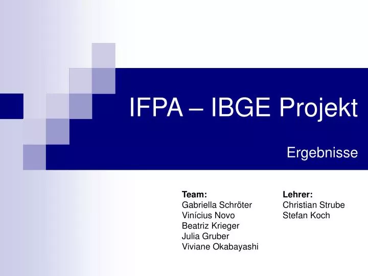 ifpa ibge projekt ergebnisse
