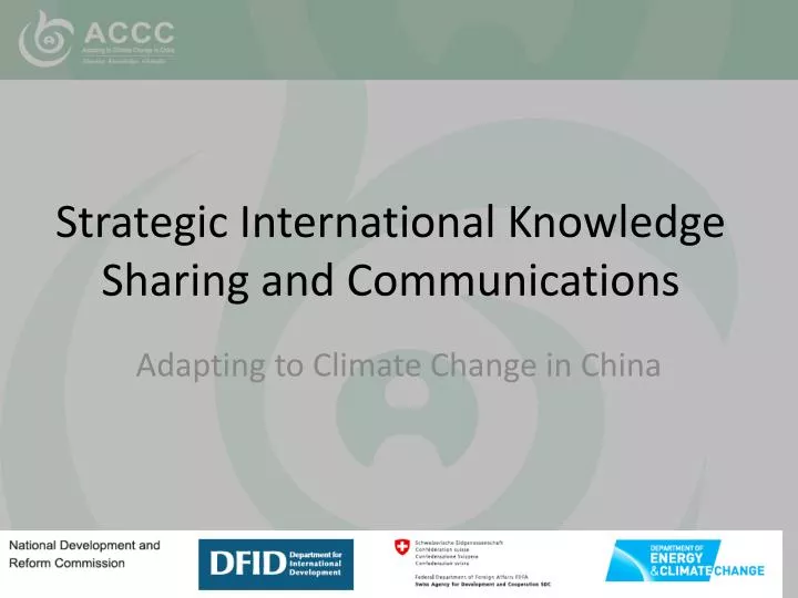 strategic international knowledge sharing and communications