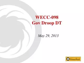 WECC-098 Gov Droop DT