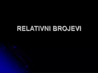 relativni brojevi