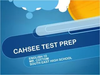 CAHSEE TEST PREP