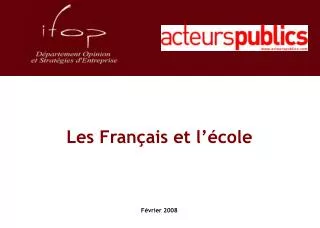les fran ais et l cole