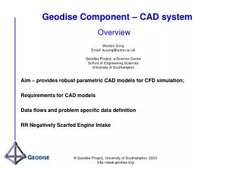 Geodise Component – CAD system