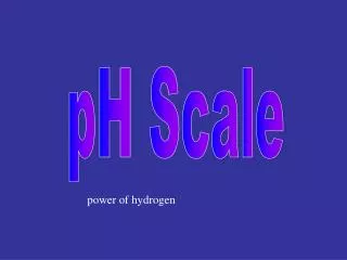 power of hydrogen