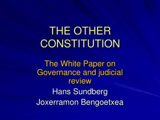 THE OTHER CONSTITUTION
