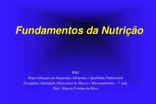 fundamentos da nutri o