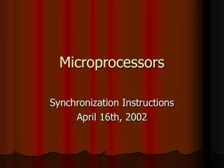 Microprocessors