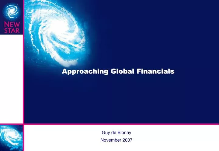 approaching global financials