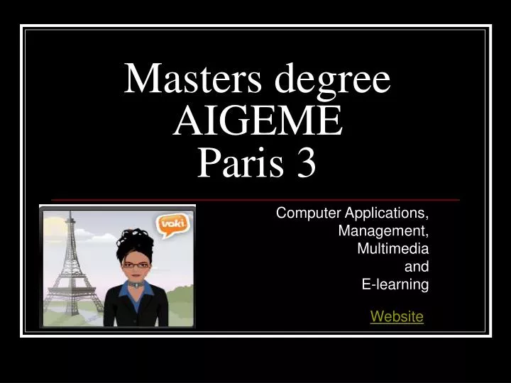 masters degree aigeme paris 3