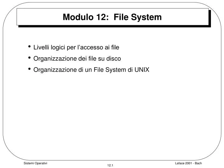 modulo 12 file system