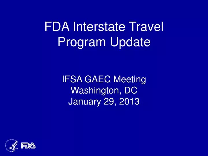 fda interstate travel program update
