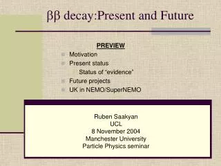 bb decay:Present and Future