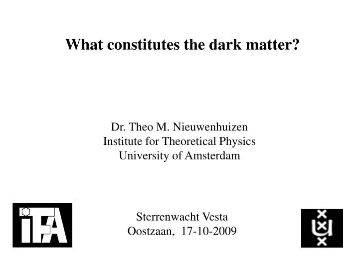 what constitutes the dark matter