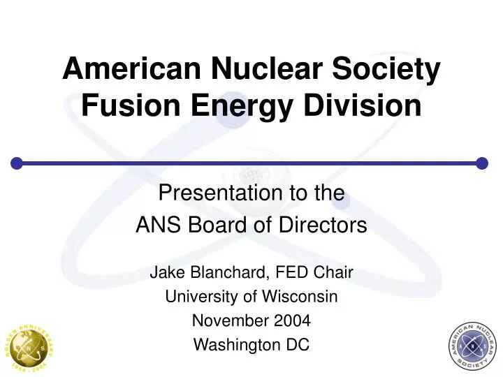 american nuclear society fusion energy division